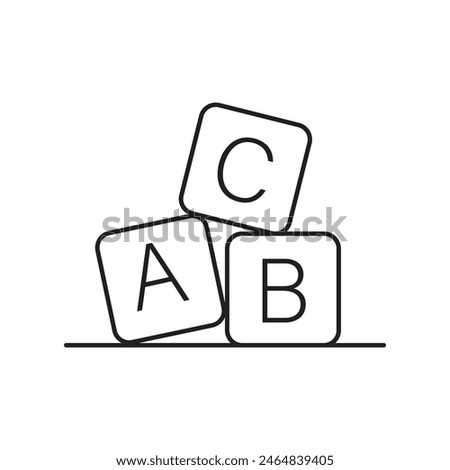 Abc Blocks icon, template for graphic and web design. vector illustration