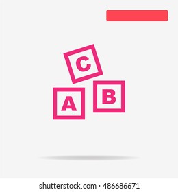 Abc blocks icon. Vector concept illustration for design.