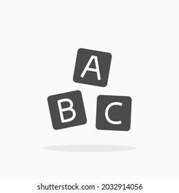 icono de bloques ABC. Para tu diseño, logotipo. Ilustración vectorial.