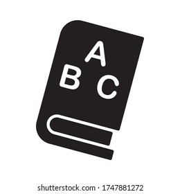 icono del libro de abc, vector de icono educativo