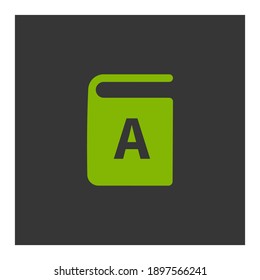 Icono del libro ABC. Ilustración del vector EPS 10.