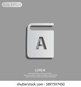 Icono del libro ABC. Ilustración del vector EPS 10.