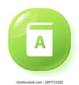 Icono del libro ABC. Ilustración del vector EPS 10.