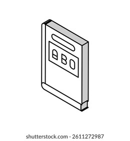 abc book isometric icon vector. abc book sign. isolated symbol illustration