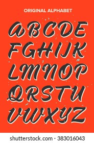 ABC calligraphy, alphabet