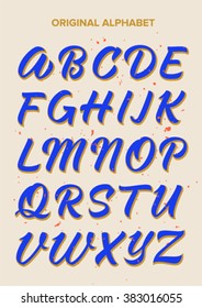 ABC calligraphy, alphabet