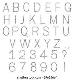 ABC chain alphabet letters isolated