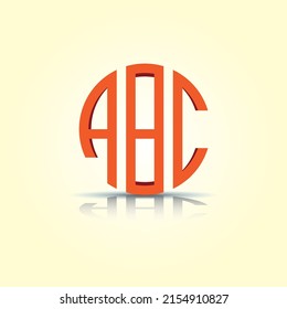 Diseño del logotipo de tipografía circular ABC