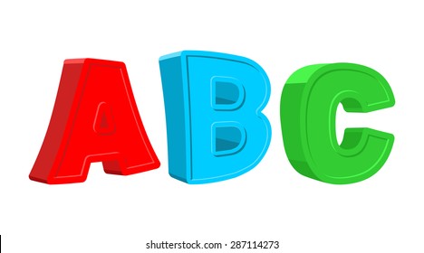 ABC colorful letters. Vector illustration
