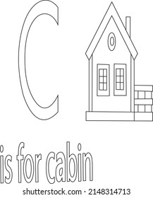 ABC Coloring Book Page for Children and Kids