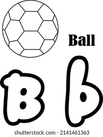 abc coloring page b with picture