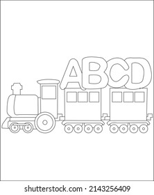 Abc Coloring Page Coloring Book Page Stock Vector (Royalty Free ...