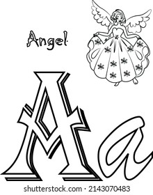 abc coloring page with different front