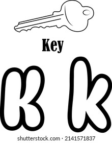 abc coloring page k with picture