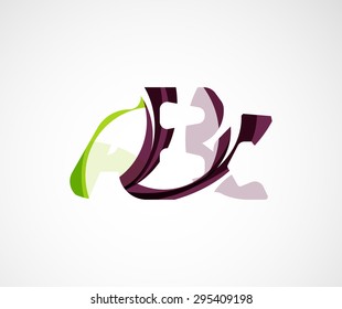 Abc company logo. Vector illustration. Made of overlapping wave elements, abstract composition. Font business icon concept