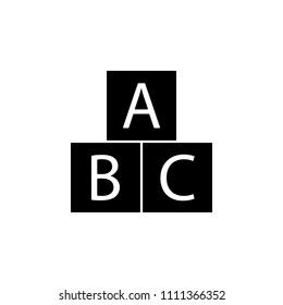 ABC cube icon illustration isolated vector sign symbol