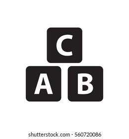 ABC cube icon illustration isolated vector sign symbol
