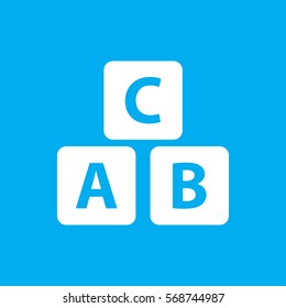 ABC cube icon illustration isolated vector sign symbol