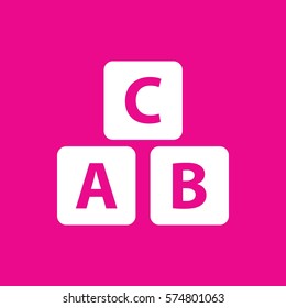 ABC cube icon illustration isolated vector sign symbol