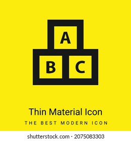 ABC Cubes For Education minimal bright yellow material icon
