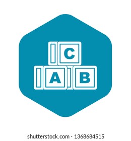 ABC cubes icon. Simple illustration of ABC cubes vector icon for web