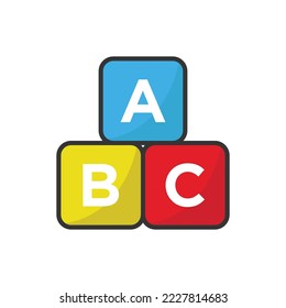 abc cubes icon vector design template in white background