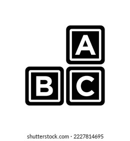 abc cubes icon vector design template in white background