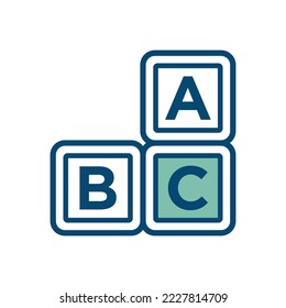 abc cubes icon vector design template in white background