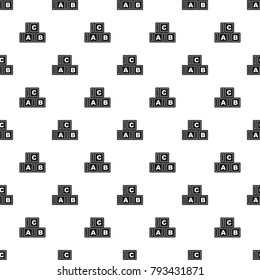 ABC cubes pattern seamless in simple style vector illustration