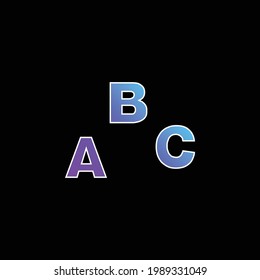 Abc Education blue gradient vector icon