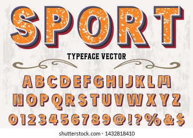 abc Font alphabet Script Typeface handcrafted handwritten vector label design old style.Shadow Effect.vintage Hand Drawn.Retro Typography.Vector Illustration.