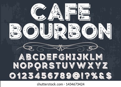 abc Font alphabet Script Typeface handcrafted handwritten vector label design old style.Shadow Effect.vintage Hand Drawn.Retro Typography.Vector Illustration.