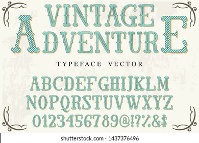 abc Font alphabet Script Typeface handcrafted handwritten vector label design old style.Shadow Effect.vintage Hand Drawn.Retro Typography.Vector Illustration.
