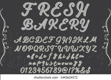 abc Font alphabet Script Typeface handcrafted handwritten vector label design old style.Shadow Effect.vintage Hand Drawn.Retro Typography.Vector Illustration.
