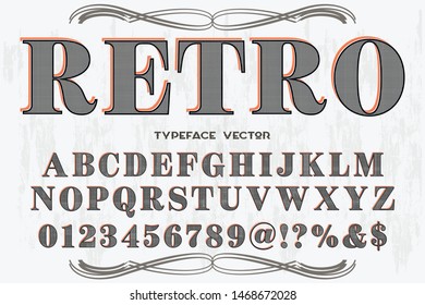 abc Font alphabet Script Typeface handcrafted handwritten vector label design old style.Shadow Effect.vintage Hand Drawn.Retro Typography.Vector Illustration.