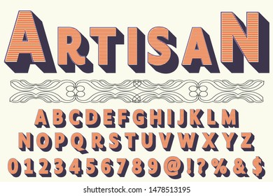 abc Font alphabet Script Typeface handcrafted handwritten vector label design old style.Shadow Effect.vintage Hand Drawn.Retro Typography.Vector Illustration.
