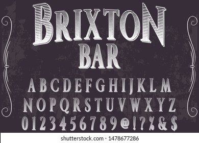 abc Font alphabet Script Typeface handcrafted handwritten vector label design old style.Shadow Effect.vintage Hand Drawn.Retro Typography.Vector Illustration.
