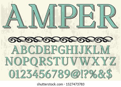 abc Font alphabet Script Typeface handcrafted handwritten vector label design coffee amper