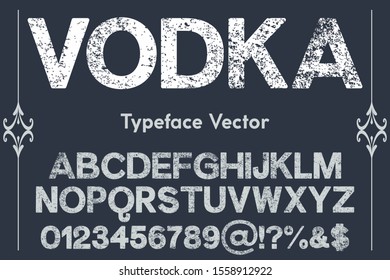 abc Font alphabet Script Typeface handcrafted handwritten vector label design vodka.Shadow Effect.vintage Hand Drawn.Retro Typography.Vector Illustration.