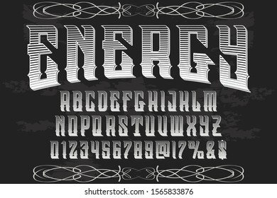abc Font alphabet Script Typeface handcrafted handwritten vector label design old style.Shadow Effect.vintage Hand Drawn.Retro Typography.Vector Illustration.
