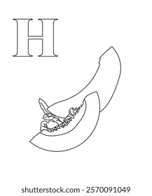 abc fruits and vagitables coloring book page 