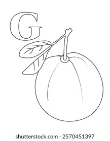 abc fruits and vagitables coloring book page 