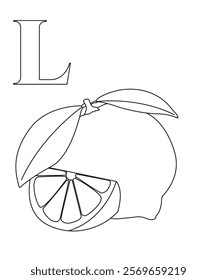 abc fruits and vegetables coloring book page