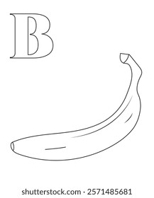 abc fruits and vegitables coloring book page