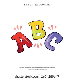 Abc Design De Vetor De Ilustração De Desenho De Mão Abc