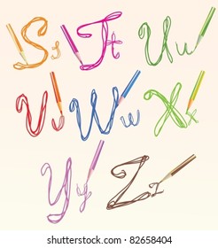 ABC, Hand drawing letters for your design, vector