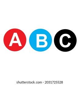 Abc icon design background check vector templates 