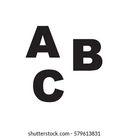 ABC icon illustration isolated vector sign symbol