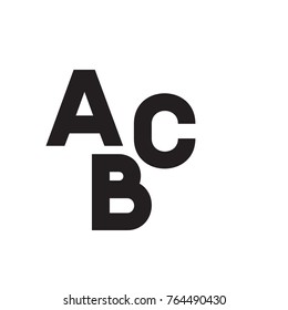 ABC icon illustration isolated vector sign symbol