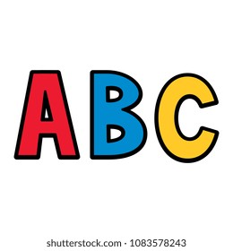 ABC Icon Isolated On White Background